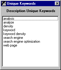 Unique Keyword Management