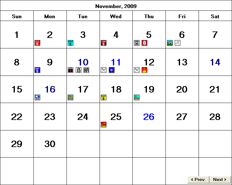 Calendar Insert Icons